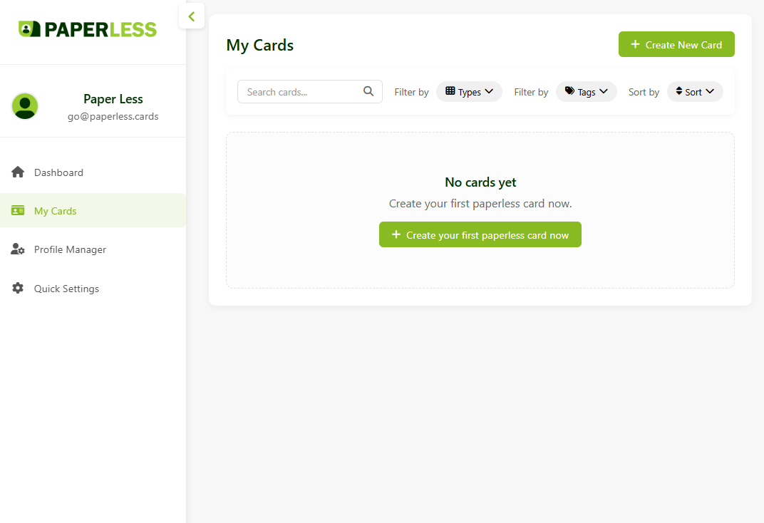 START YOUR CARD JOURNEY - Create New Paperless.Cards